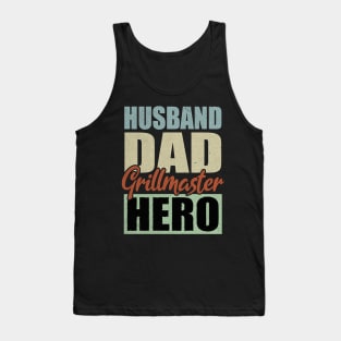 Husband Dad Grillmaster Hero Father's Day Tank Top